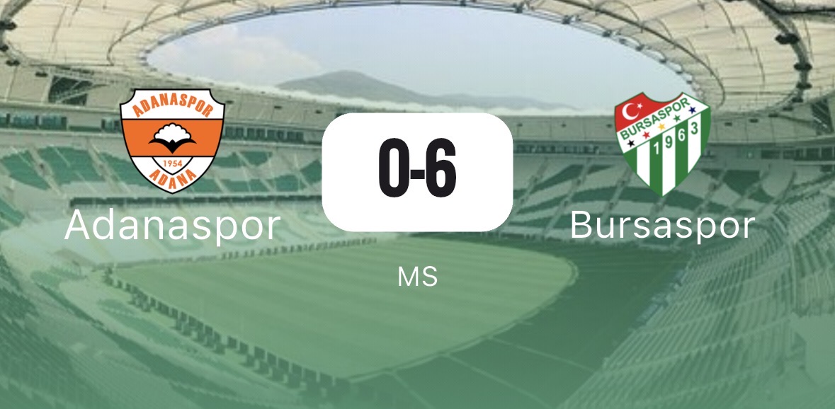 Bursaspor Ligin 5. haftasında deplasmanda Adanaspor ile mücadele ediyor.