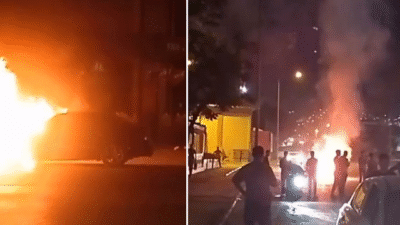 Bursa'da seyir halindeki bir araç, motor kısmından çıkan arıza nedeniyle