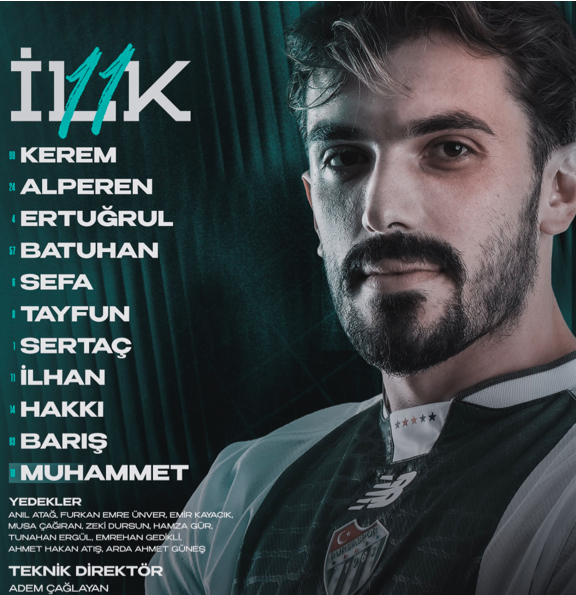 Bursaspor, bugün saat 19.00’da deplasmanda Yeni Mersin İdmanyurdu ile karşılaşıyor.