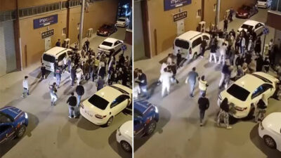 Bursa'nın Yıldırım ilçesinde gerçekleşen sünnet düğününde kalabalık grup arasında kavga