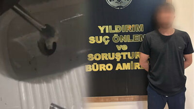 Bursa’da polis ekipleri ile şüpheli şahıs arasında yaşanan kovalamaca kahvehanede