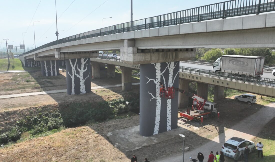 Bursa Büyükşehir Belediyesi, kentin farklı bölgelerindeki istinat duvarlarına ve köprülü