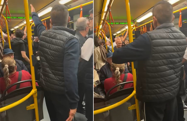 Bursa'da metroya alkollü bindiği iddia edilen kişi, ortayı birbirine kattı.