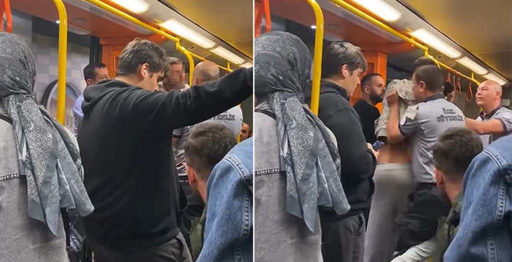 Bursa'da metroda iki yolcu arasında çıkan kavga, seferin durmasına neden