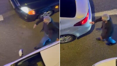 Bursa'da direksiyon başına alkollü geçtiği öne sürülen sürücü, trafiği kesip,