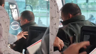 Bursa'da otobüs şoförüyle tartışan yolcu yakını, yumruklu kavgaya tutuştu. O