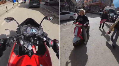 Bursa'nın İnegöl ilçesinde 2 motosikletlinin kazası sonrası diyalogları dikkat çekti.