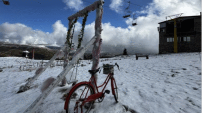 Türkiye’nin gözde kış turizm merkezi Uludağ, sabah saatlerinde etkili olan