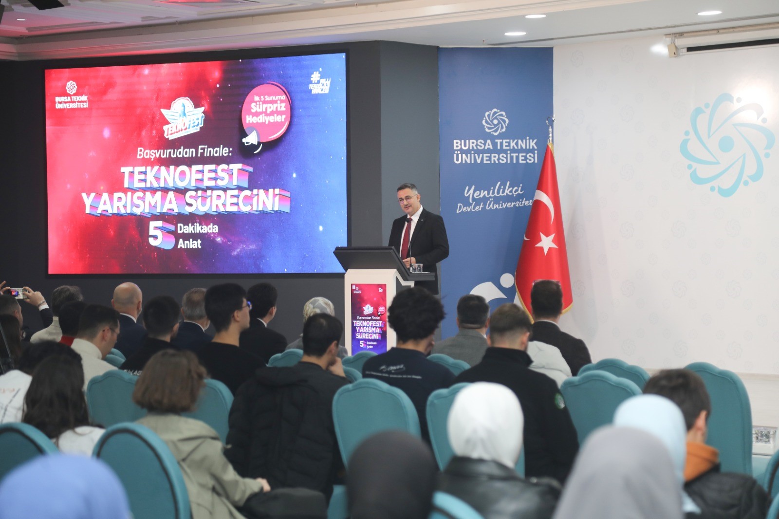 Bursa Teknik Üniversitesi'nde "TEKNOFEST Yarışma Sürecini 5 Dakikada Anlat" etkinliği