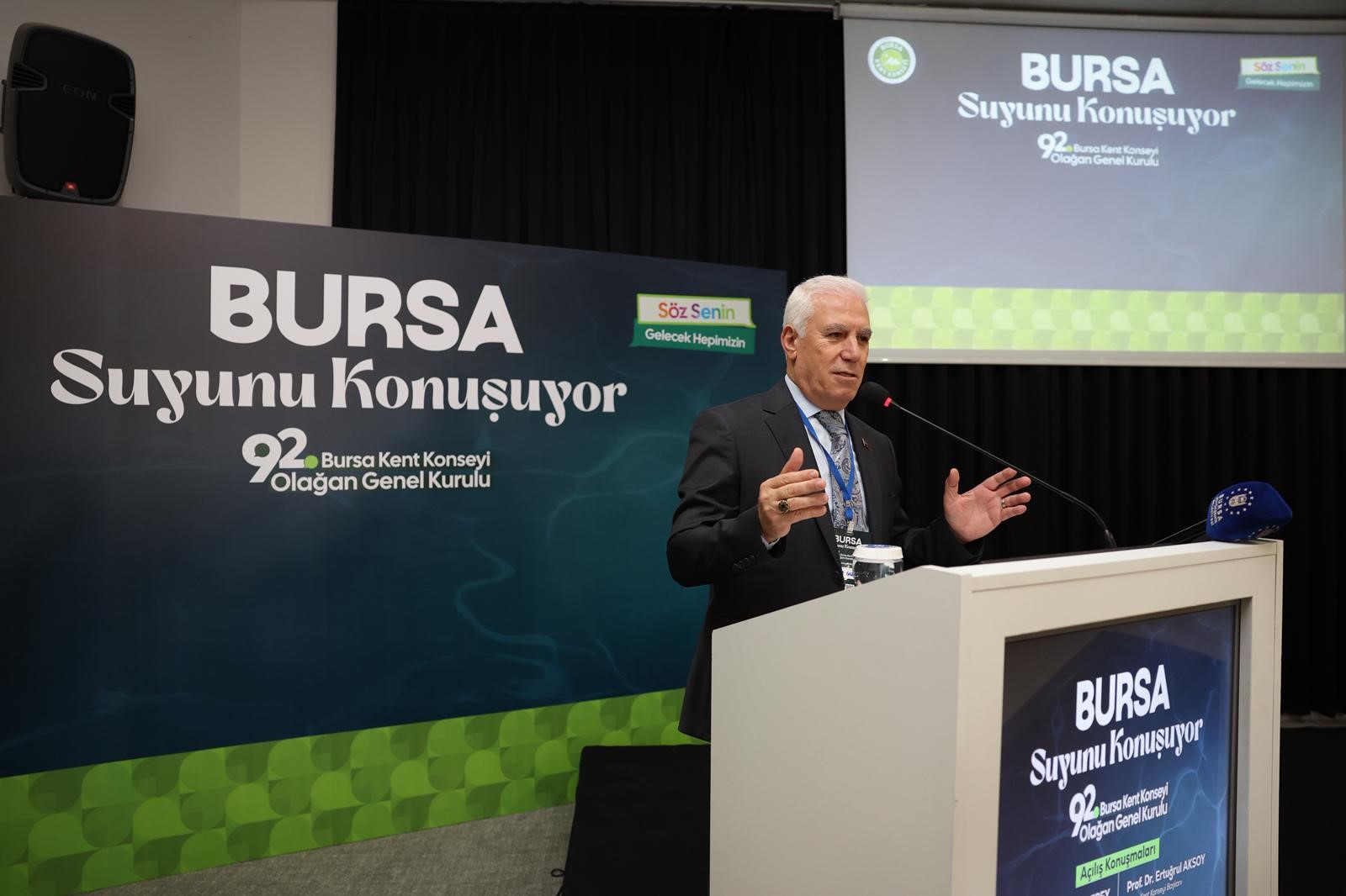 Bursa Kent Konseyi'nin ‘Bursa Suyunu Konuşuyor' temasıyla düzenlenen 92. Olağan