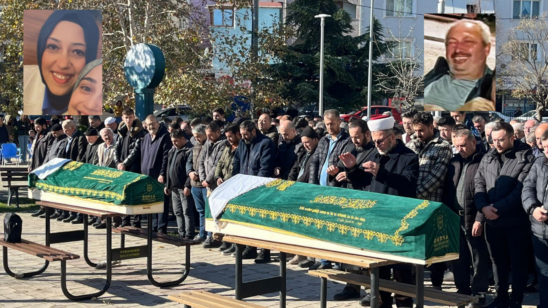 Bursa'da kızını öldürdükten sonra intihar eden baba kızıyla yan yana