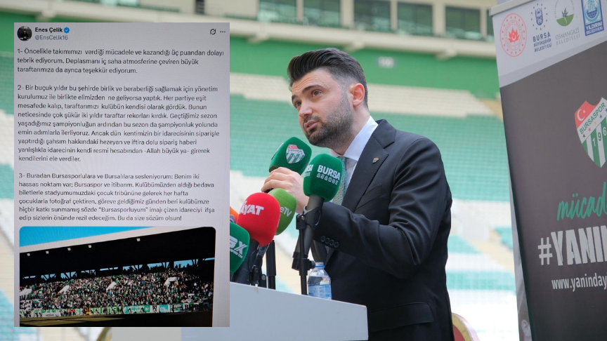 Bursaspor Başkanı Enes Çelik'in, Somaspor maçı sonrası yaptığı sert açıklama