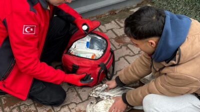 Bursa'nın Mudanya ilçesinde denizde balık tutan amatör bir balıkçının oltasına