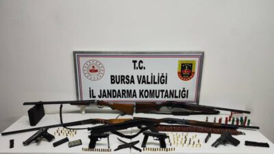 Bursa'nın İznik ilçesinde, jandarma tarafından yapılan operasyonda çok sayıda ruhsatsız