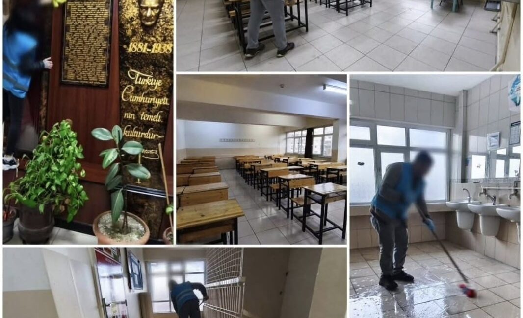 Bursa’da bulunan Cumhuriyet Anadolu Lisesi, denetimli serbestlik yükümlüleri tarafından yapılan