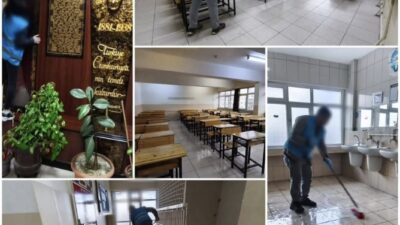 Bursa’da bulunan Cumhuriyet Anadolu Lisesi, denetimli serbestlik yükümlüleri tarafından yapılan