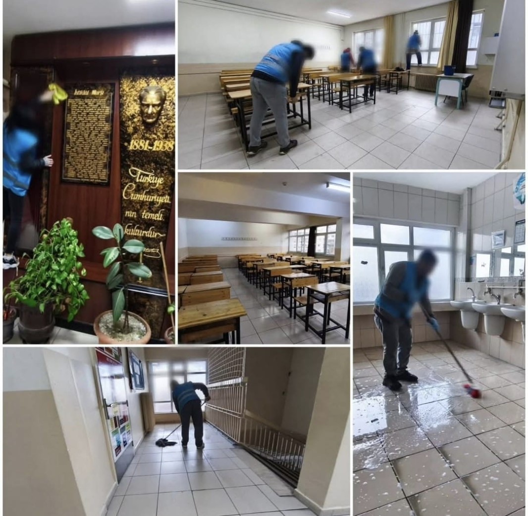 Bursa’da bulunan Cumhuriyet Anadolu Lisesi, denetimli serbestlik yükümlüleri tarafından yapılan