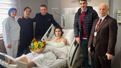 Bursaspor’un 1461 Trabzon FK ile deplasmanda oynadığı maçta kolu kırılan