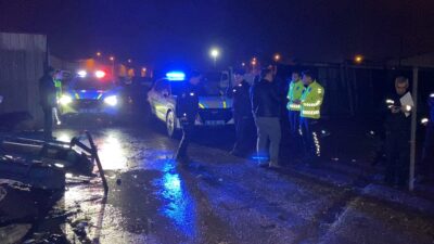 Bursa'nın İnegöl ilçesinde cipin çarptığı motosiklet sürücüsü yaralanırken, kaçan cip