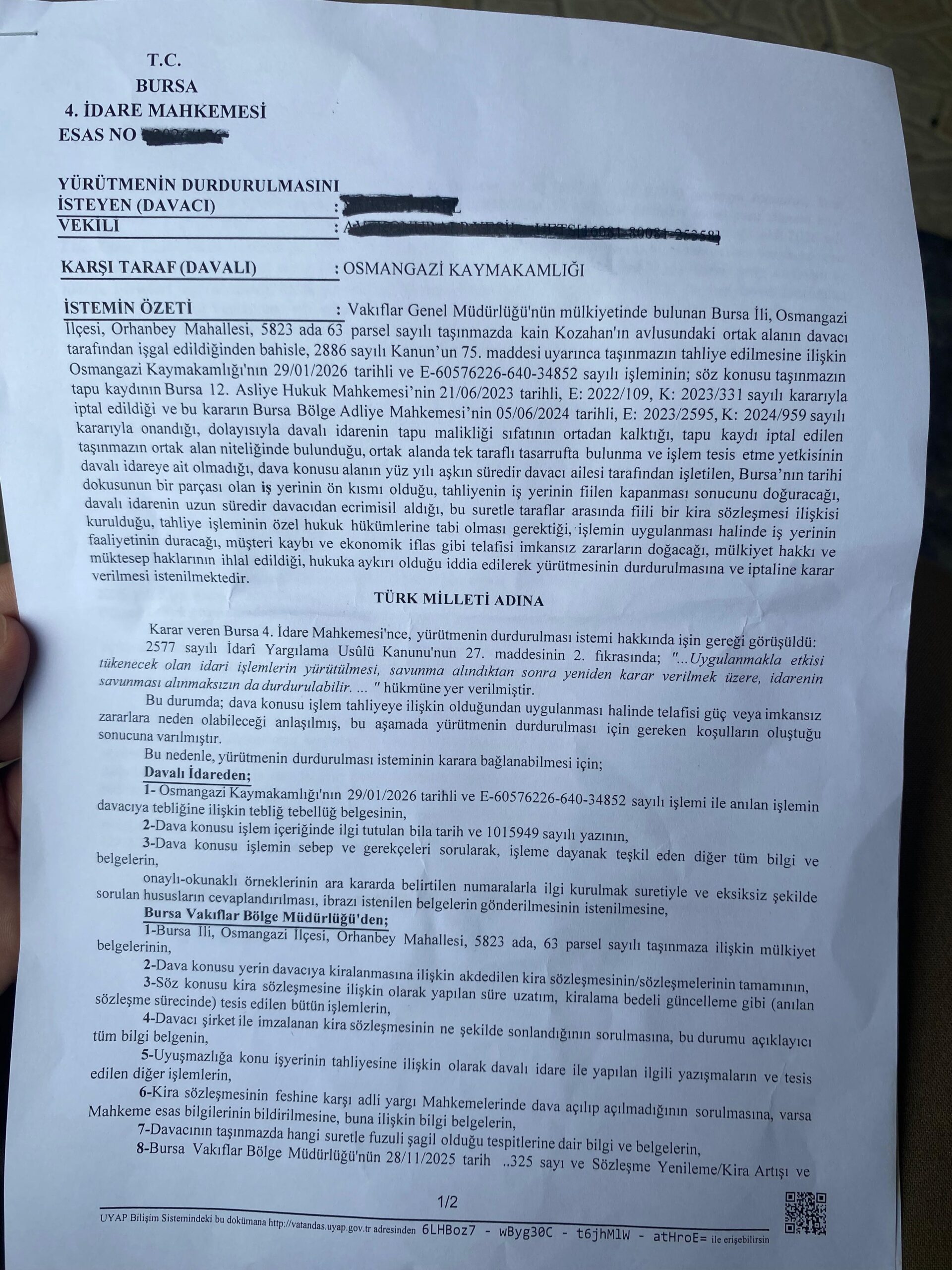 Bursa'da tarihi Koza Han'da tahliyelere yargı freni! 3 Bursam Medya -