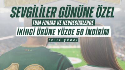Bursaspor Kulübü, Sevgililer Günü’ne özel indirim yaptığını duyurdu. Forma ve