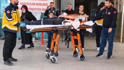 İnegöl’de bir orman ürünleri fabrikasında çalışan işçi, elini bıçkı makinesine