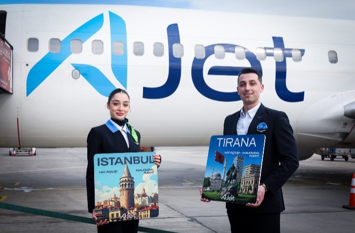 AJet, yurt dışı uçuş ağını genişleterek Arnavutluk’un başkenti Tiran’a İstanbul