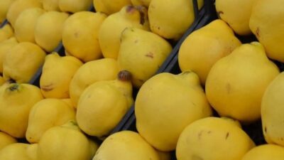  Üretimindeki düşüş nedeniyle fiyatları artan ayva, Bursa'da bir markette kilosu