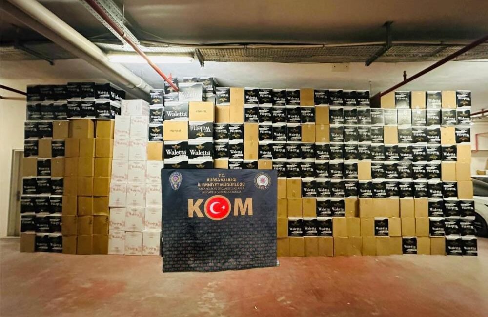 Bursa Emniyet Müdürlüğü ekipleri tütün ve tütün mamulleri kaçakçılığına yönelik