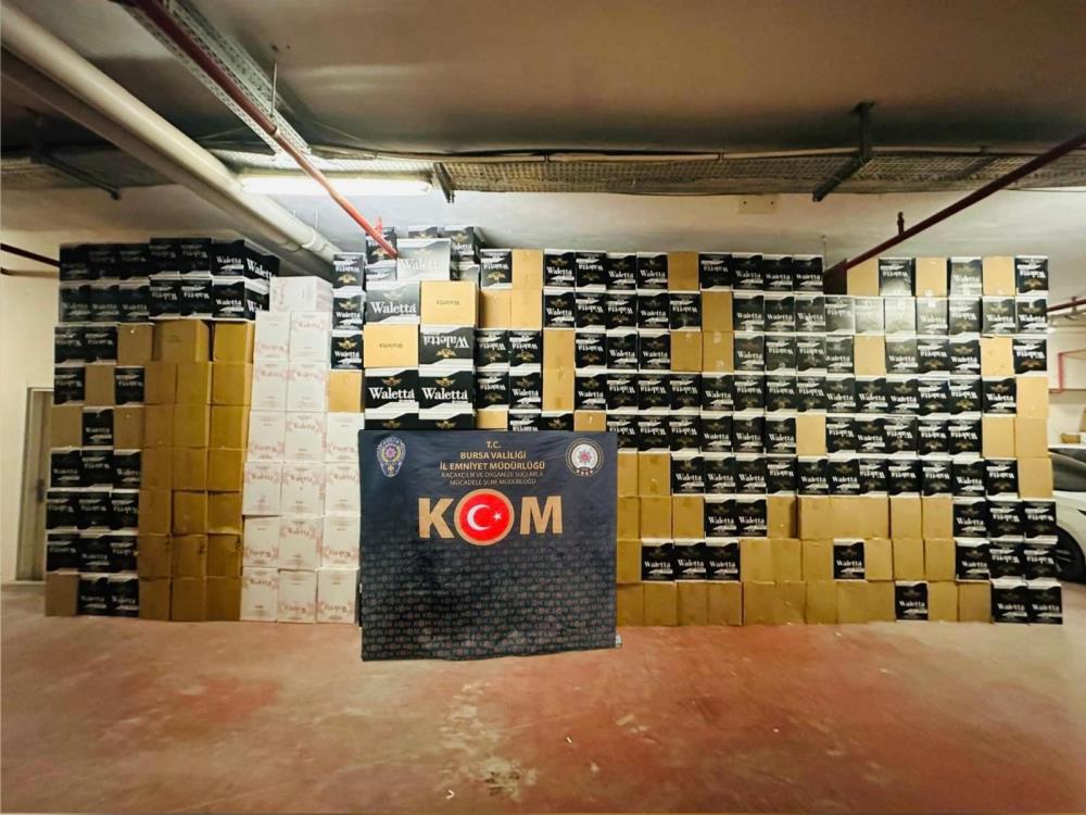 Bursa Emniyet Müdürlüğü ekipleri tütün ve tütün mamulleri kaçakçılığına yönelik