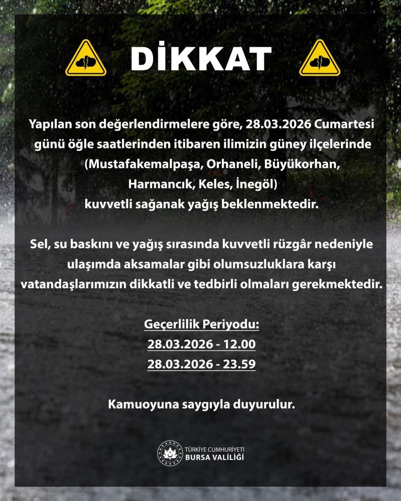 Bir anda bastıracak… Saat verildi, risk büyüyor 1 Bursam Medya -
