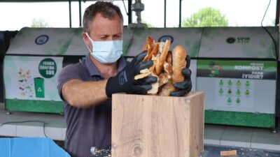 Yıldırım Belediyesi’nin hayata geçirdiği proje ile yemek atıkları değerlendirilerek hem