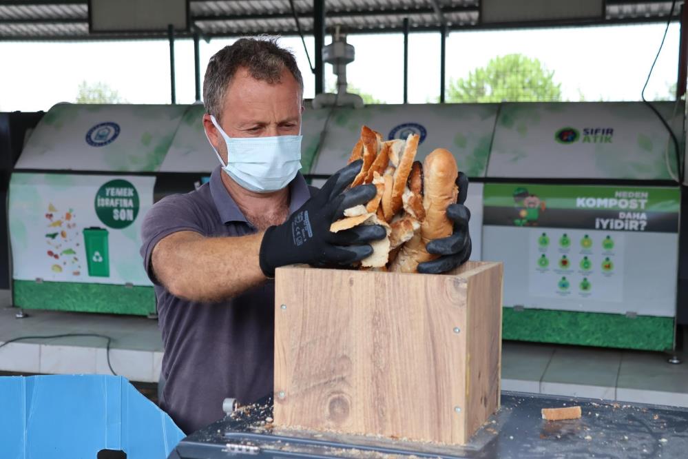 Yıldırım Belediyesi’nin hayata geçirdiği proje ile yemek atıkları değerlendirilerek hem