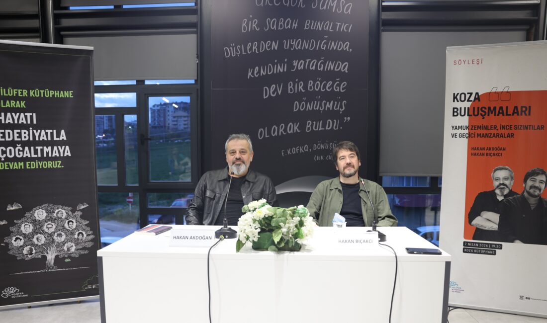 Nilüfer’de düzenlenen söyleşide yazar Hakan Bıçakçı, dijital çağda edebiyatın dönüşümünü