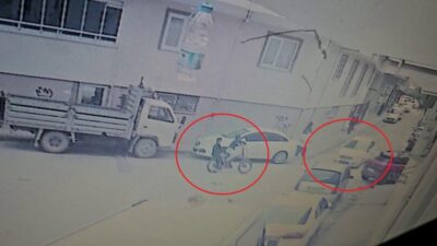 Bursa’nın Nilüfer ilçesinde bisikletli 2 çocuğun otomobille çarpıştığı kaza güvenlik