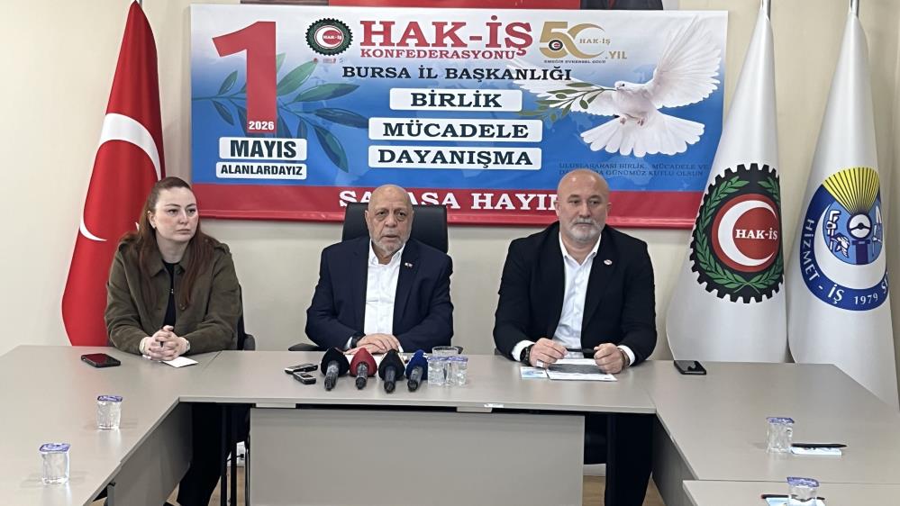 HAK-İŞ, ‘Birlik, Mücadele, Dayanışma ve Savaşa Hayır’ temasıyla 1 Mayıs'ta