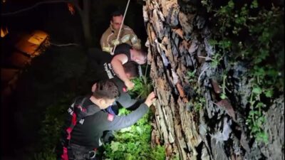 Bursa'da Tophane surlarına çıkan ve kendisini terk eden eşi yüzünden