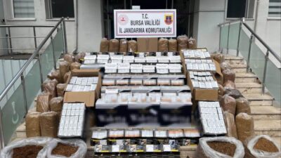 Bursa'nın Gemlik ilçesinde jandarma ekipleri düzenlenen operasyonda 205 bin adet