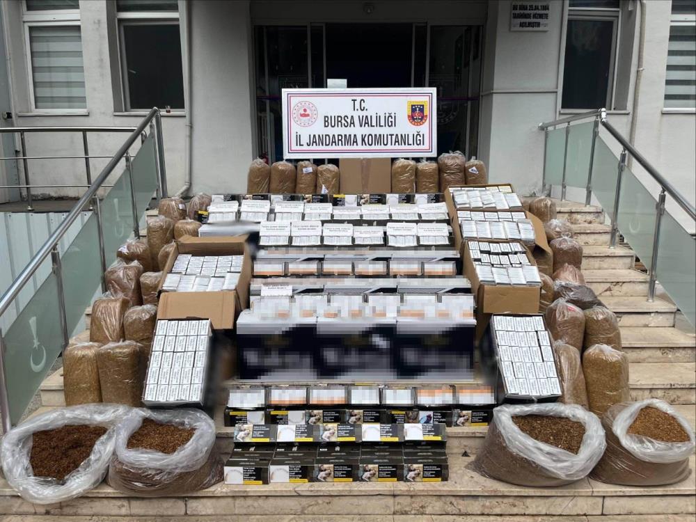 Bursa'nın Gemlik ilçesinde jandarma ekipleri düzenlenen operasyonda 205 bin adet