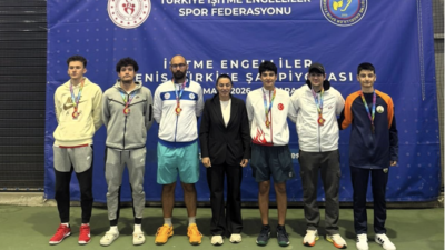 Osmangazi Belediyespor’un işitme engelli tenisçileri, Türkiye Şampiyonası’nda önemli dereceler elde