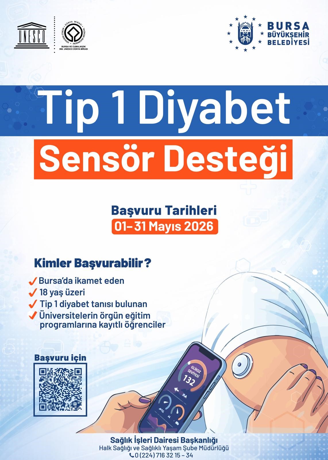 Bursa Büyükşehir Belediyesi, Tip 1 diyabet hastası üniversite öğrencilerine yönelik