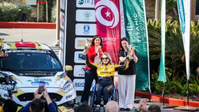 Bursalı ralli pilotu Kübra Denizci Keskin, Bodrum Rallisi’nde pistte iki